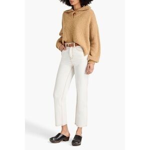 Tory Burch High Rise Straight Jean White Wash Size 27 New With Tags